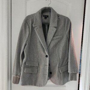 Studio Park x Amy Stran Faux Wool Knit Blazer Heather Grey X-Large